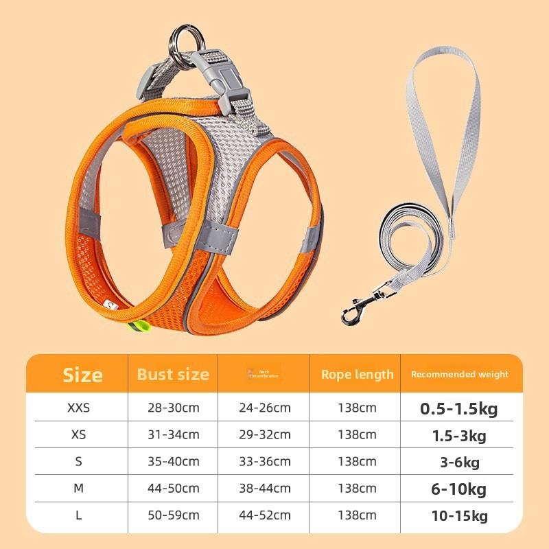 Pet Leash, Cat Chest and Back, Cat Leash, Close-fitting Comfort, Bichon Frise Walking Cat, Little Kitten