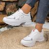 New Women Shoes Heart-shaped Platform Sneakers Woman Walking Sports-shoes Breathable White Shoe Casual Woman Footwear