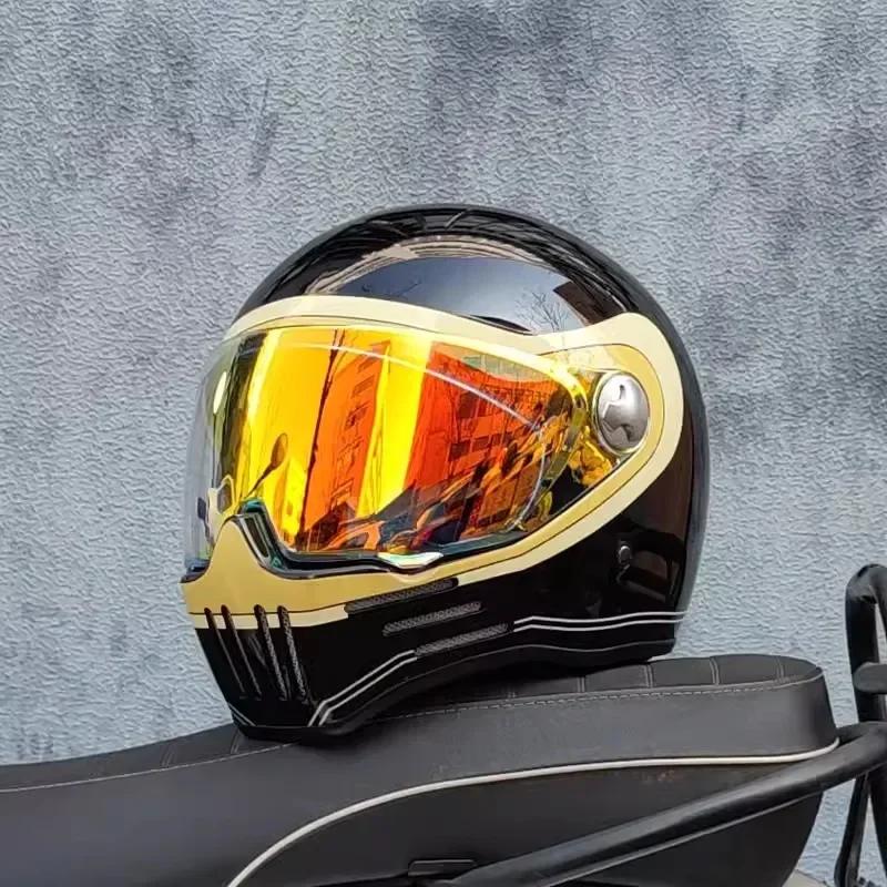 Motorcycle Helmet Full Face casco moto Helmet Vintage Chopper Retro capacete de motocicleta modular helmet DOT Approval