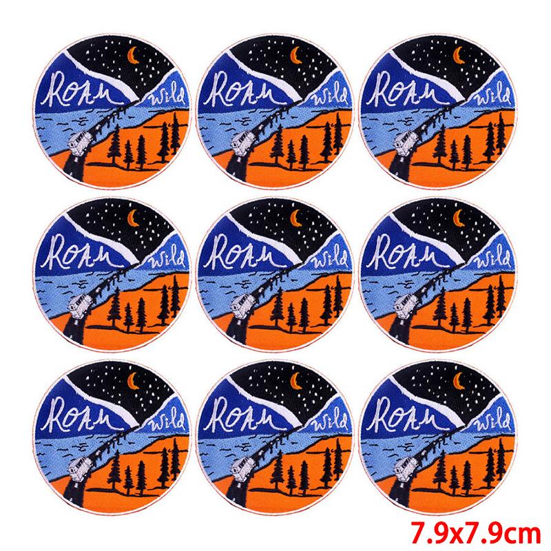 10 Pcs/lot Wholesale Embroidery Patch Iron On Patches For Clothing Patches On Clothes Jackets Decor Applique Sew Supplies