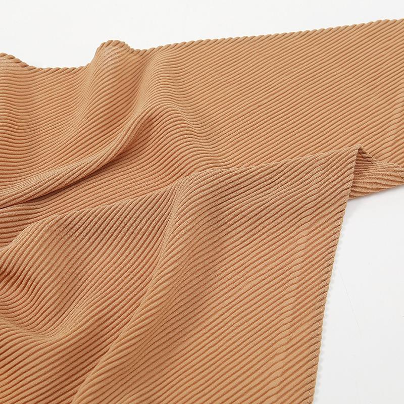 New hot-selling chiffon crumpled square scarf, solid color fashionable pleated shawl bag head multi-purpose yarn scarf