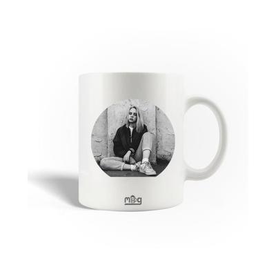 Mug en Céramique - Billie Eilish - Fan Art - 30cl - Compatible Lave-Vaisselle - Blanc