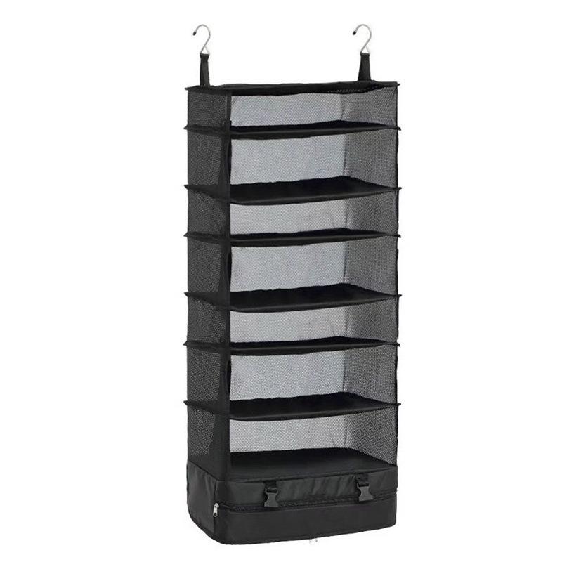 Zewnętrzna podróż służbowa trójwarstwowa wisząca torba do przechowywania ubrań składana siatkowa torba do przechowywania