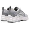 Li Ning Pulse Fashion Comfortable Shock Absorbing Non-Slip Increased Height Low-Top Dad Shoes Men sneaker Silver Gray AGCV145-2