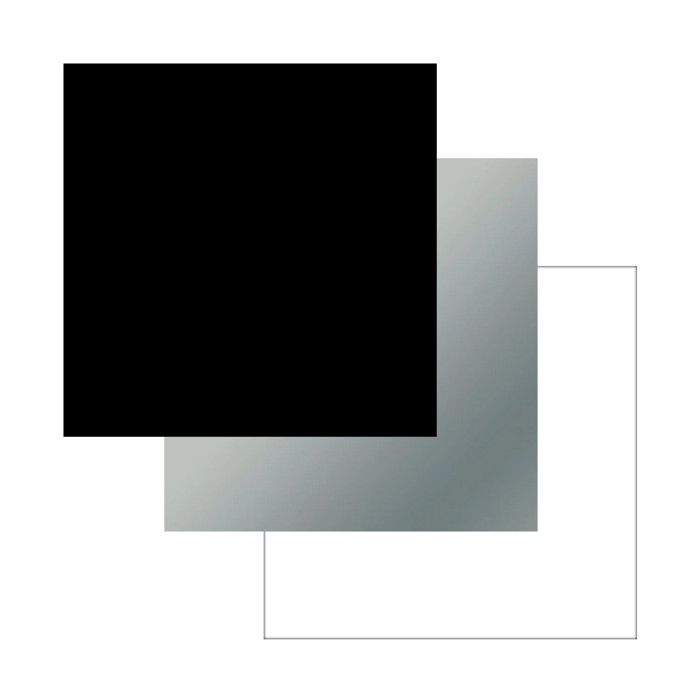 3 vinyles permanents mats 366 x 33 cm - noir, blanc, argenté