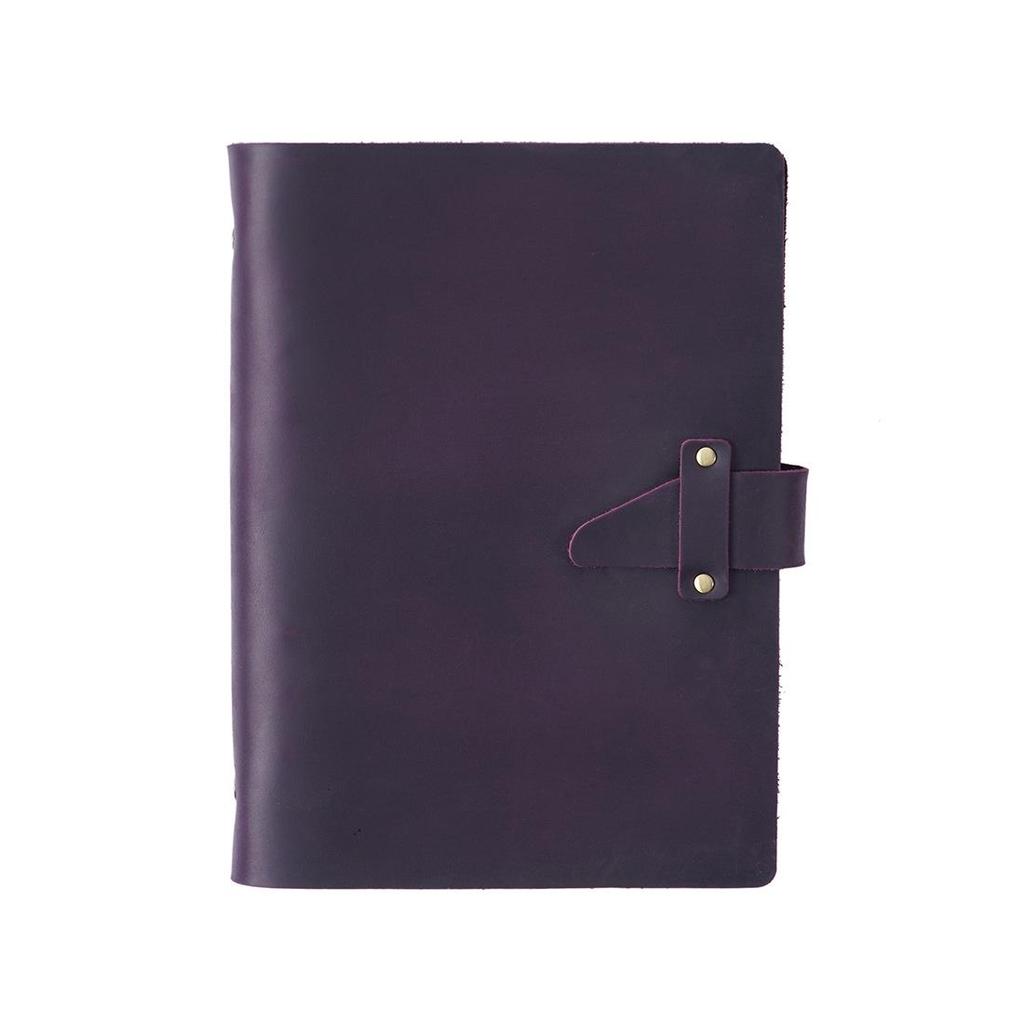 Genuine Leather A5 Business Planner Binder - Retro Style