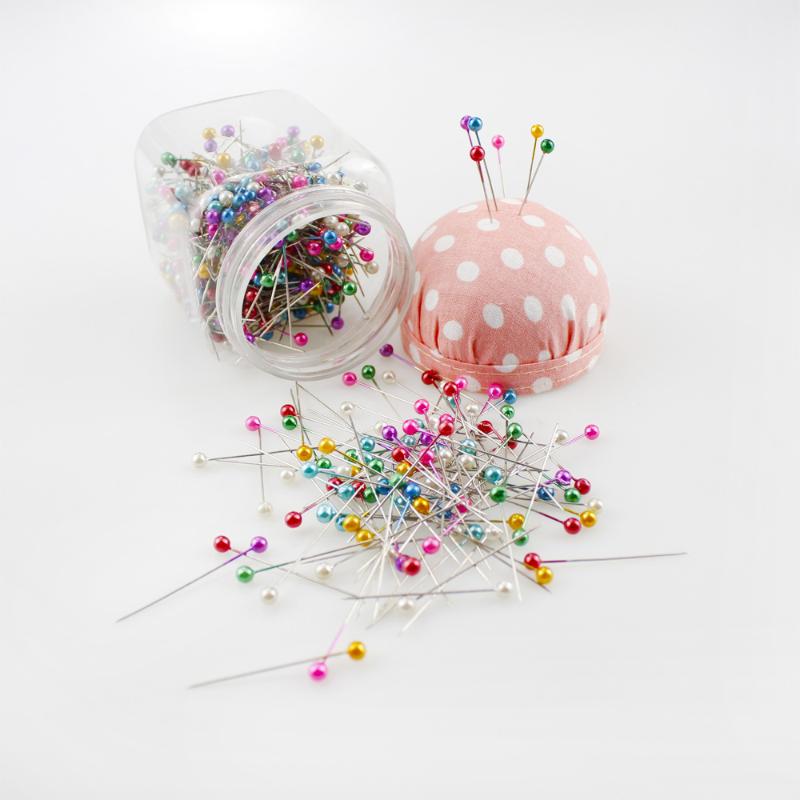 Pearl Head Sewing Quilting Pins 500Pcs with Storage Bottle for Home Tailoring Wedding Flower Decor Crafting