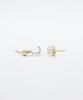 Ordor Round White Quartz Drop Earrings