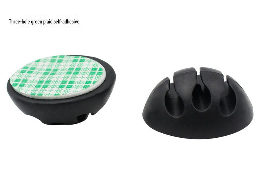 Silicone Desktop Cable Organizer - Self-Adhesive Cable Clip & Management Hub