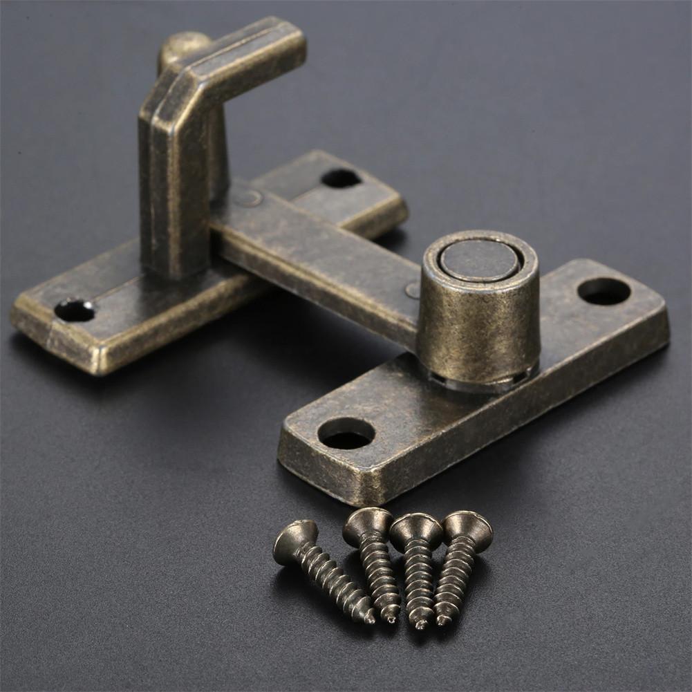 1pc Antique Brass Sliding Window Door Lock With Screws Metal Barn Sliding Door Lock For Garage Garden Cabinet Kitchen Office