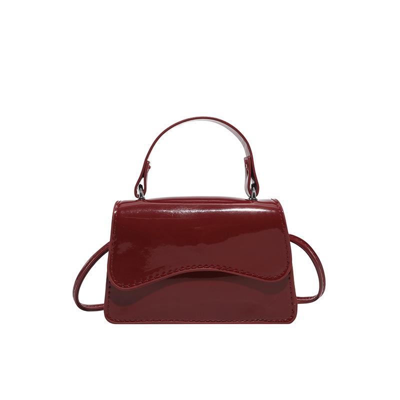 Women's bag fashion shoulder bag simple oblique span bag small square bag new trendy solid color handbag foreign style mobile phone bag