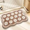 Small Fresh Floral Bathroom Floor Mat Soft Durable 30*50cm Absorbent Floor Mat Non-Slip Carpet Bathroom Entrance