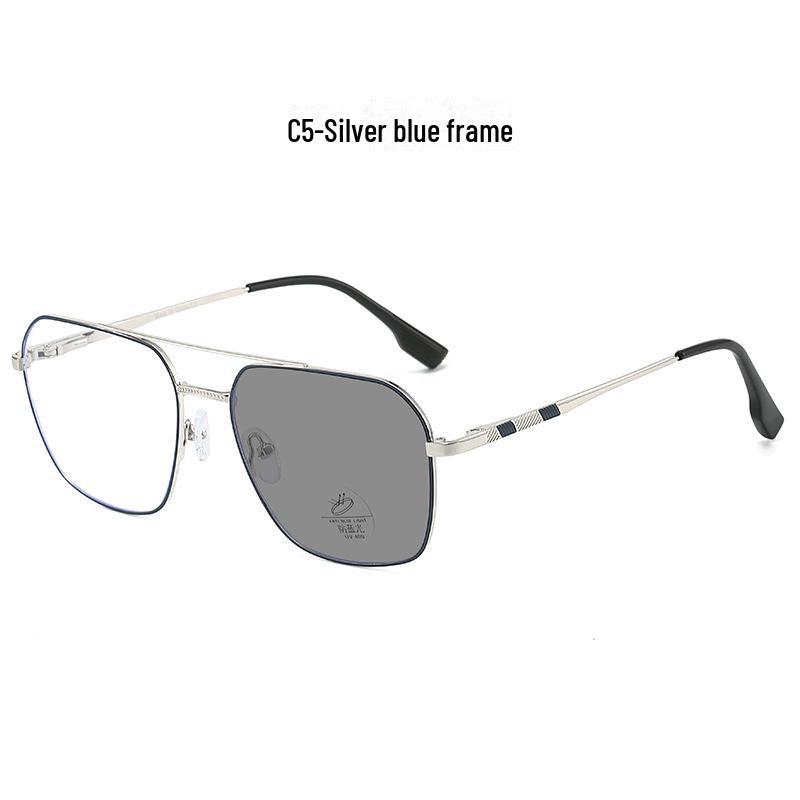 

Ретро-очки с изменяющимся цветом и защитой от синего света — простая двухлучевая оправа