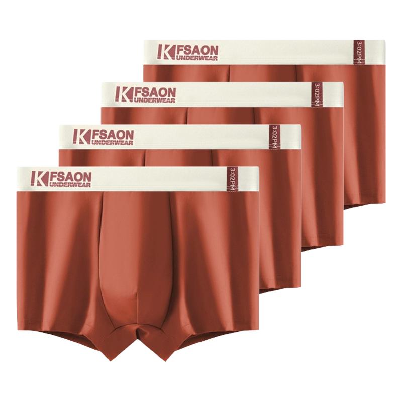 4 Pcs Men's Boxer Briefs Shorts Undies Soft Underwear Undershorts Panties Boy Big Cotton Underpants L XL XXL 3XL 4XL
