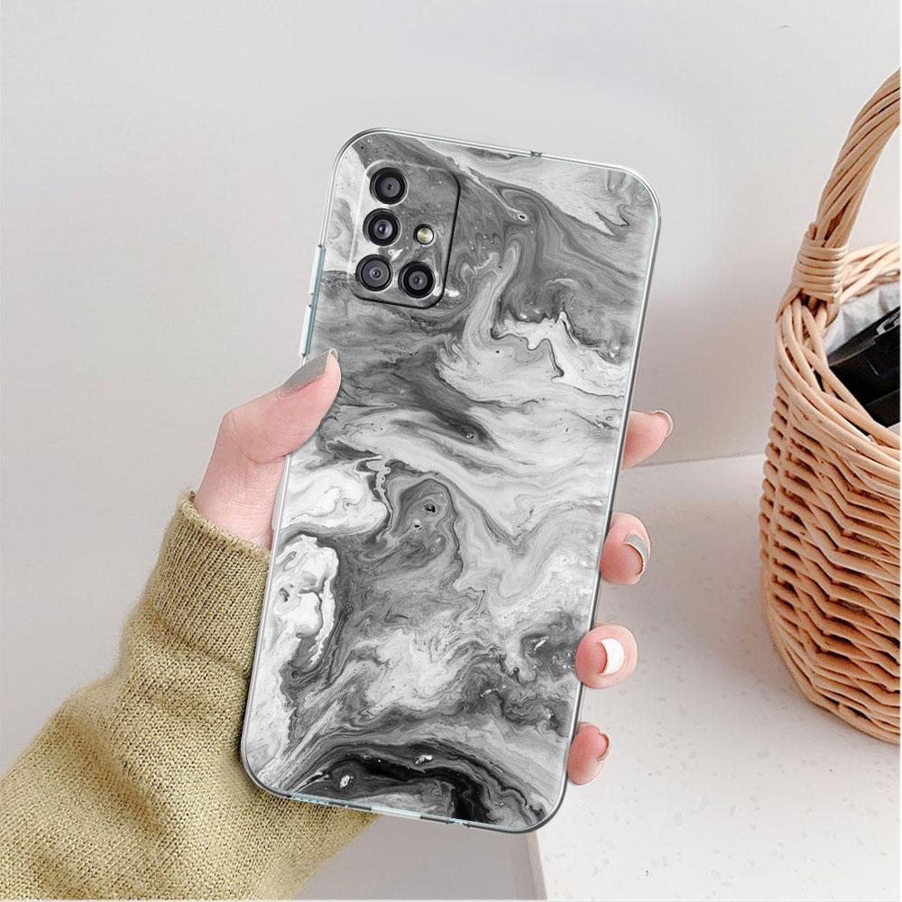 

Прозрачный чехол для Samsung Galaxy A52 A12 A51 A32 A21s A71 A32 A22 50 A70 A31 A72 5G Чехол для телефона Гранит Мрамор Samsung A03