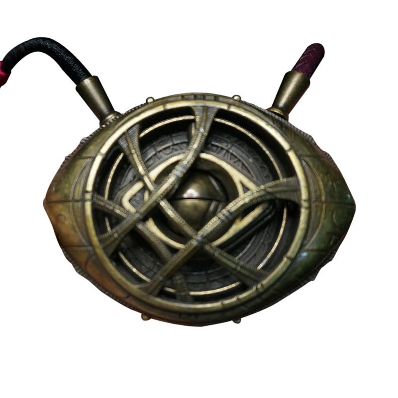 Dr. Strange Eye of Agamotto Necklace, Zinc Alloy Luminous Pendant, Cosplay Jewelry Gift for Marvel Fans