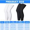 4 Pieces Kids Long Compression Leg Sleeve Full Length UV Protection for Boy Girl Youth Cycling Basketball Sports