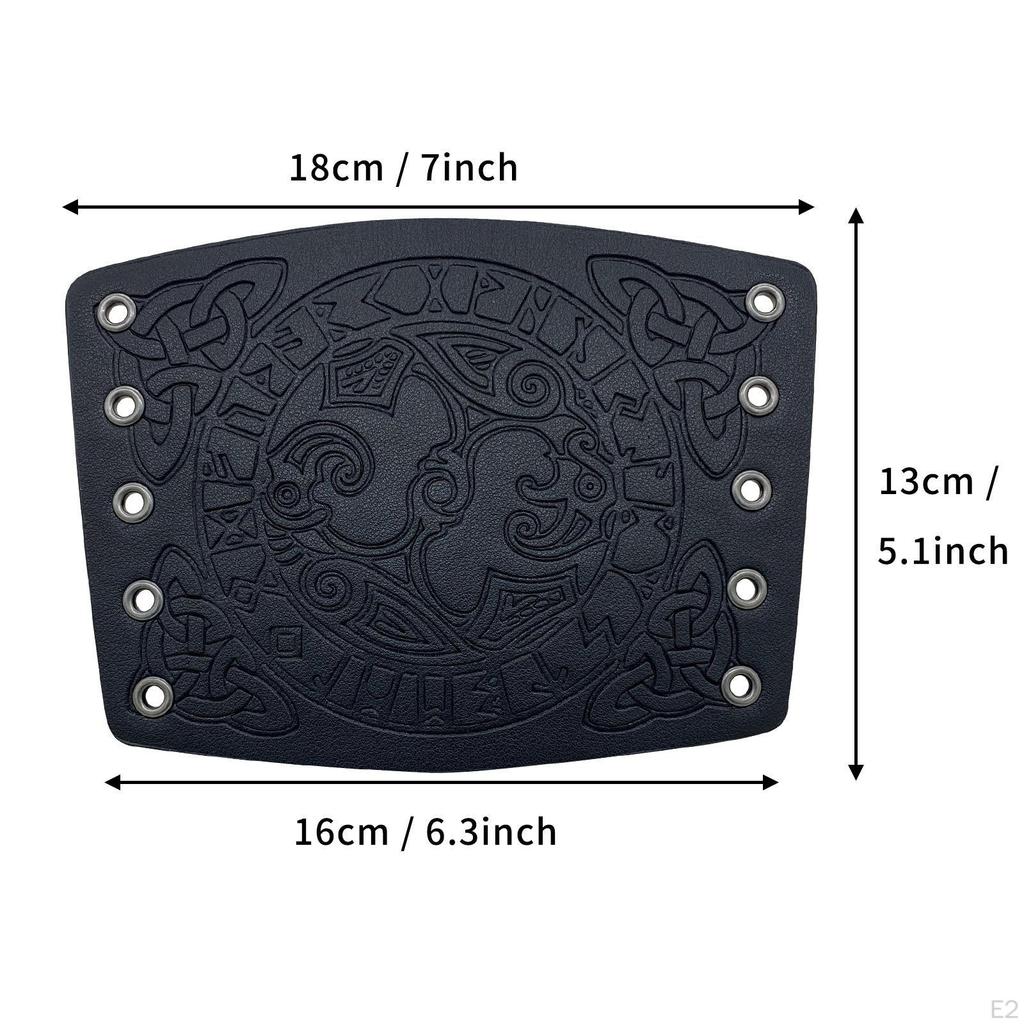 Style Bracer Wrist Bracelet Embossed Glove Symbol for Theater Props Larp Cosplay
