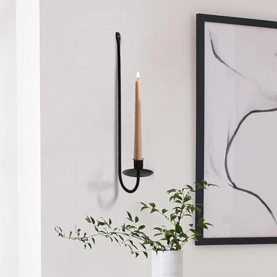Suport de perete pentru lumânări șemineu formă L Decorațiune casă Recuzită cină la lumina lumânărilor Suport metalic pentru lumânări Decorațiune masă de dining