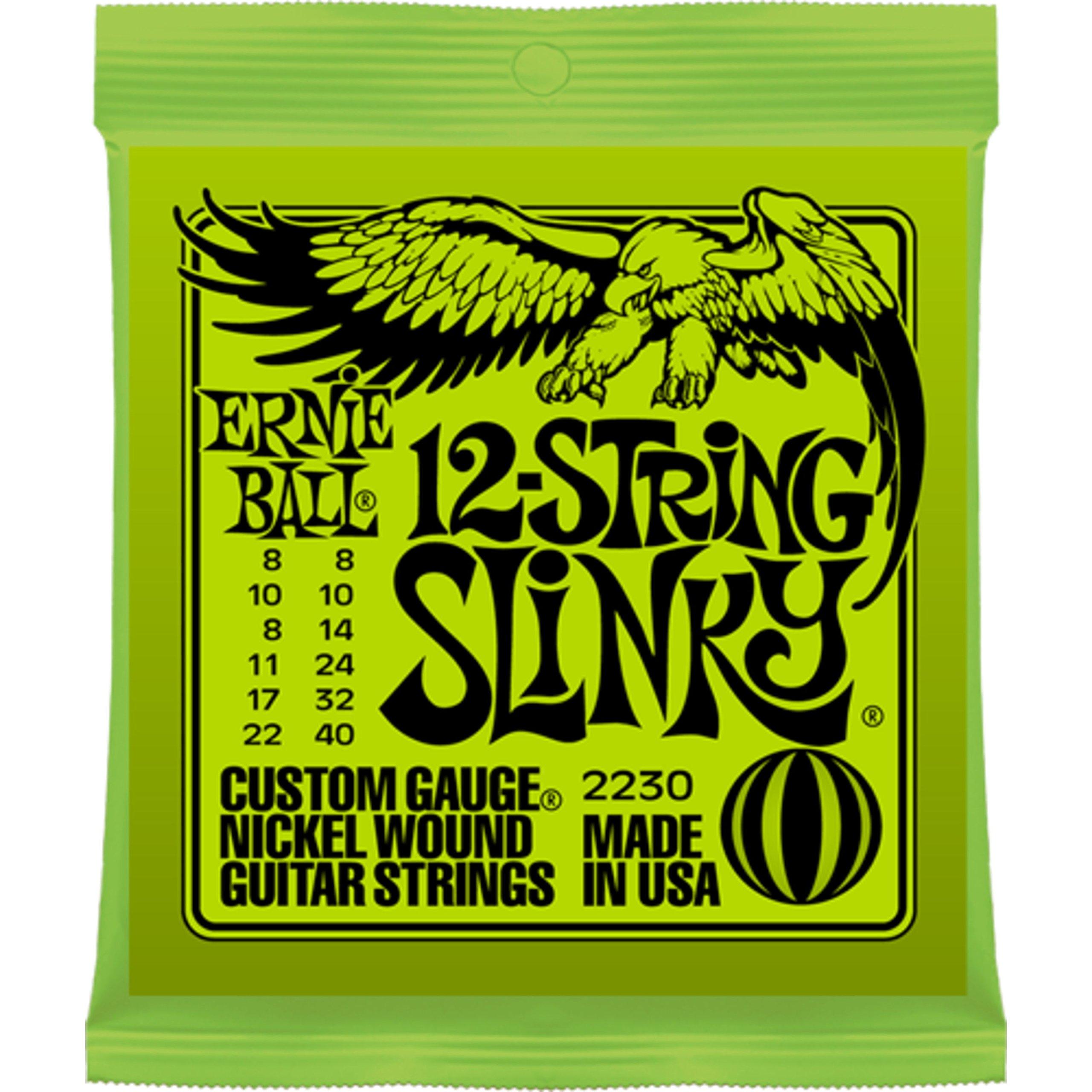 

ERNIE BALL 2230 Струны для электрогитары 12 струн SLINKY Slinky [Подлинный продукт] (08-40) 12-СТРУННАЯ