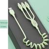 PISEN 3-in-1 Retractable Data Cable for Apple, Huawei, and Type-C Devices