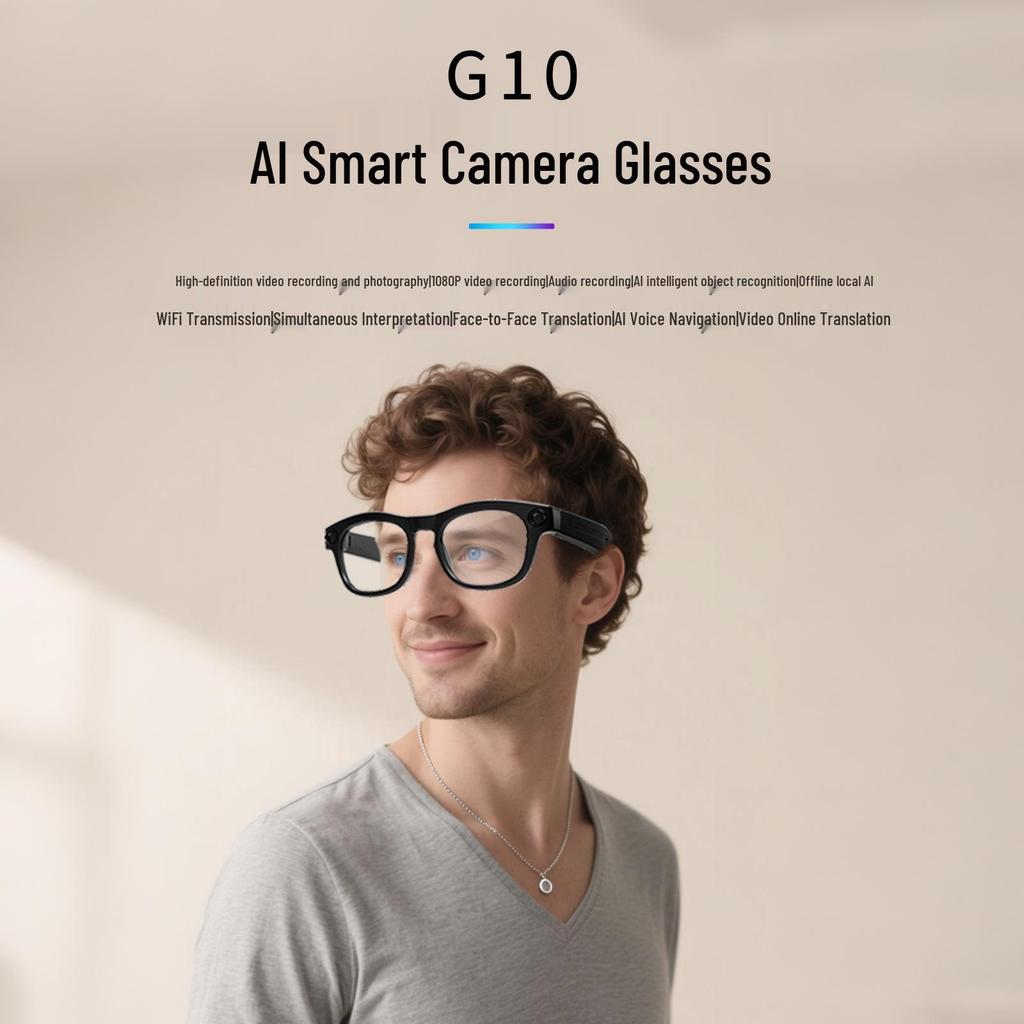 Smarte Navigationsbrille mit 800W HD-Kamera, KI-Videoübersetzung, Bluetooth und Aufnahmeerkennung