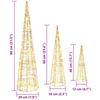 Christmas Tree with 90 LEDs 3 pcs Warm White 20 x 20 x 80 cm PET