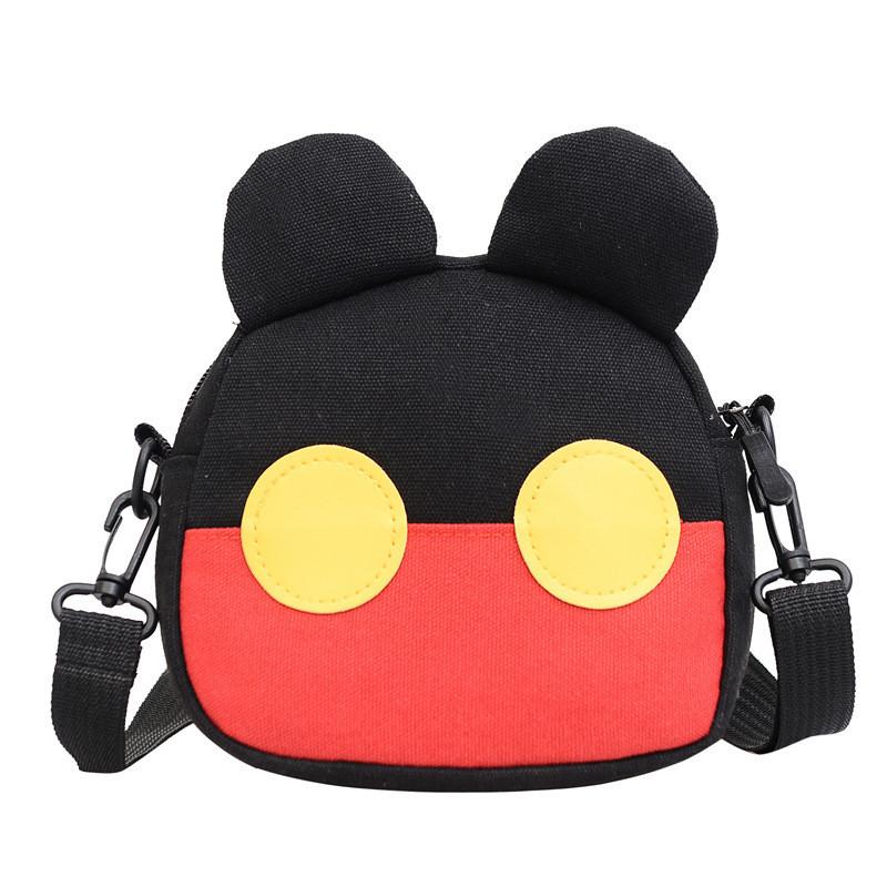 Очаровательная мультяшная детская наплечная сумка, красочная парусиновая сумка с бантом и кошельком для монет