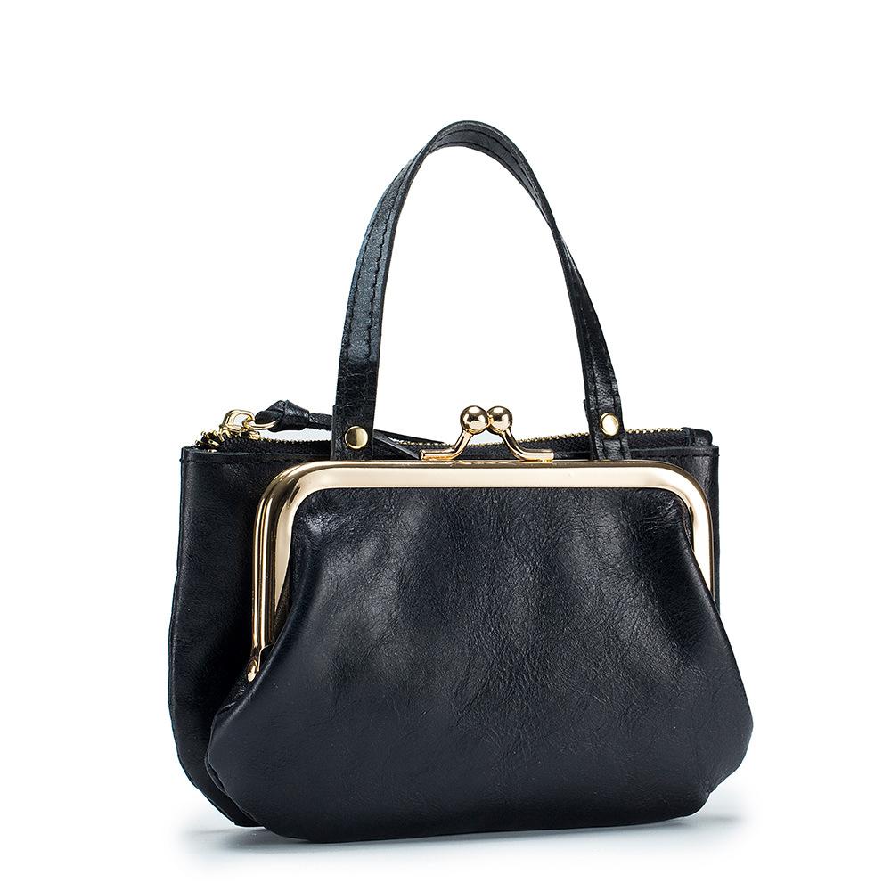 New Retro Creative Storage Gold Bag Japanese Handmade Change Bag Mini Double-layer Clip Bag Coin Bag