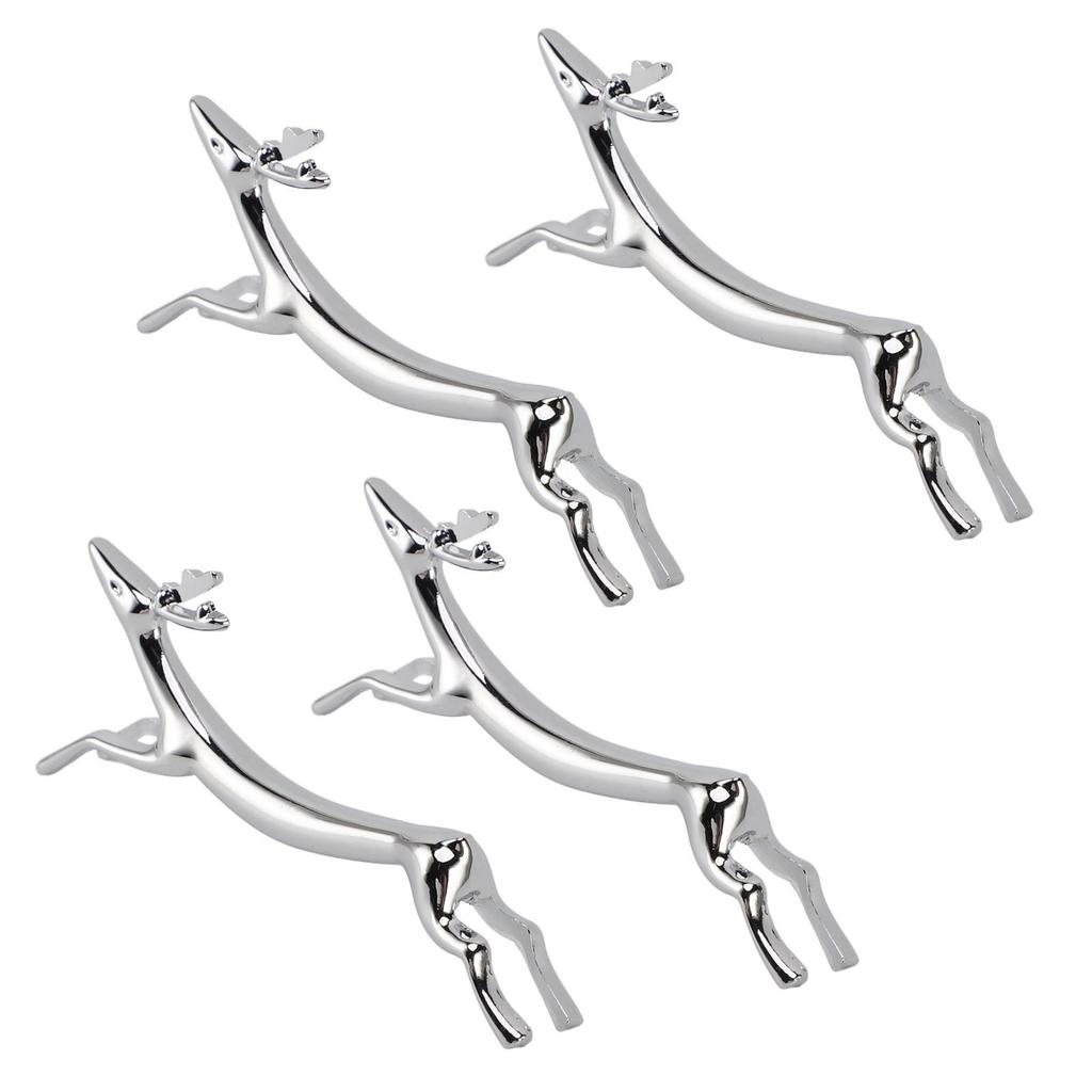 4PCS Cutlery Rest Silver Chopstick Stand Electroplated Polished Zinc Alloy Animal Shape Versatile Holder Rack for Fork
