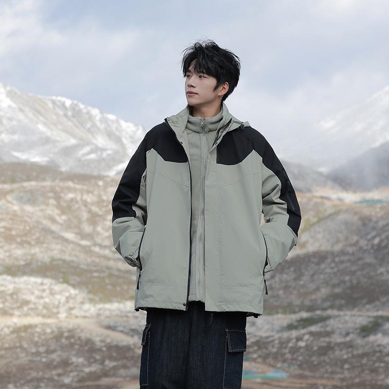 Jacket Couple Style Fleece Thickened Liner Removable Two Pieces
