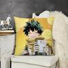 Anime Cute L-Izuku Midoriya Pillow Case Cushion Cover Soft Cute Throw Pillow Case For Car Sofa Pillowcase Polyester With Zipper