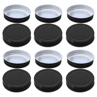 12pcs 70mm Standard Sealing Metal Caps Leakproof Tinplate Lids Jar Cover for Bottles Empty Aluminum Tins Cans Screw Top