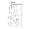 [DQ-PP] 9mm FEUERWEHR KARABINERHAKEN STANDARD - 50 Stück Karabiner verzinkt