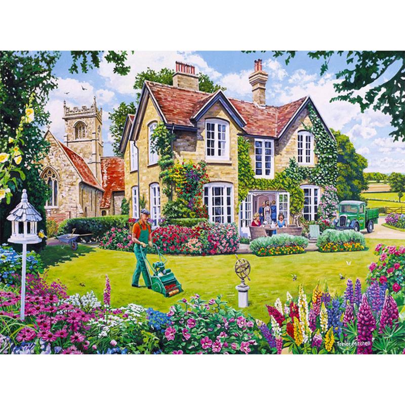 Neue Ankunft 5D DIY Diamant Malerei Landschaft Garten Haus Kit voller Bohrer Stickerei Mosaik Kunst Bild von Strass Dekor