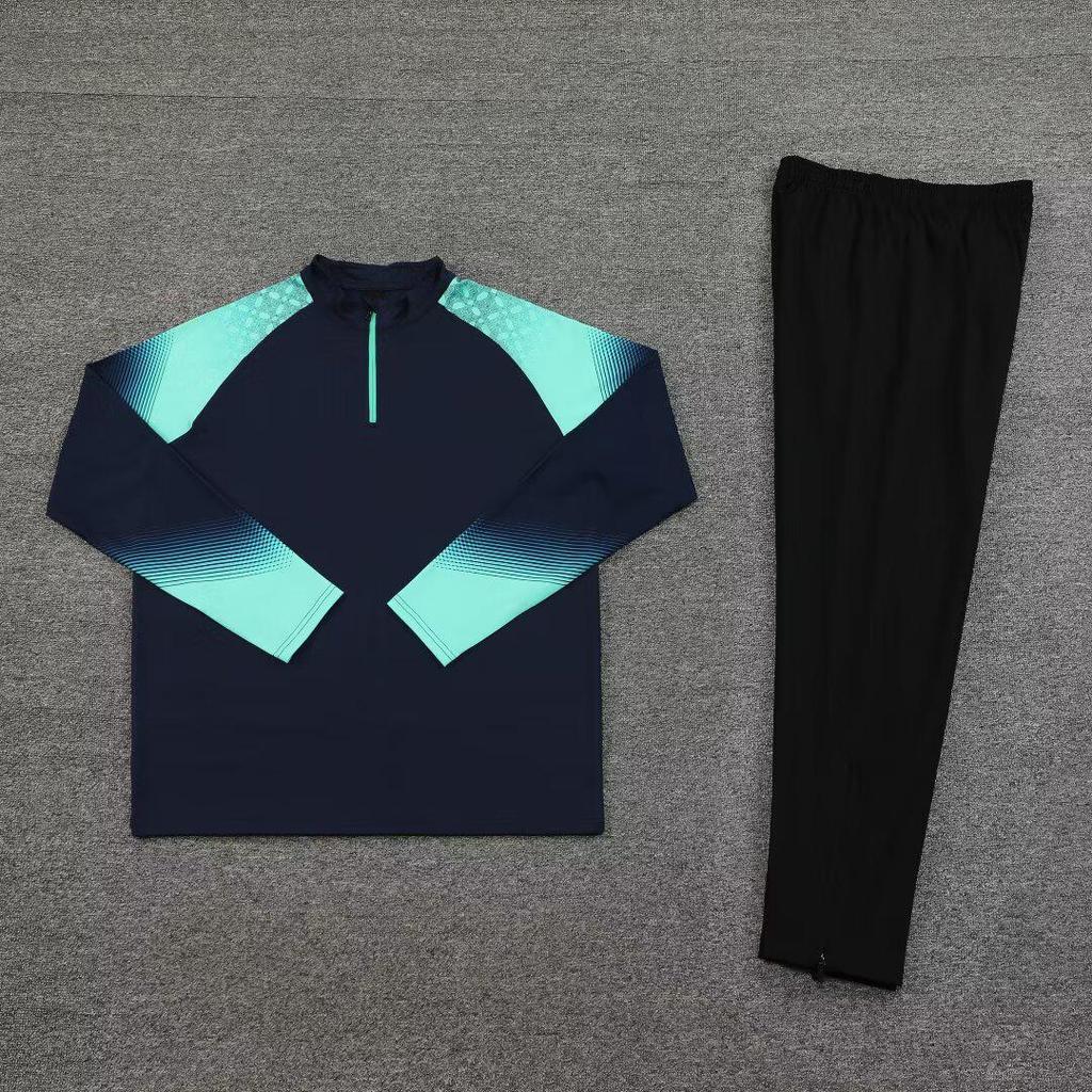 Unisex Autumn-Winter Football Training Half-Zip Jacket & Jersey Set
