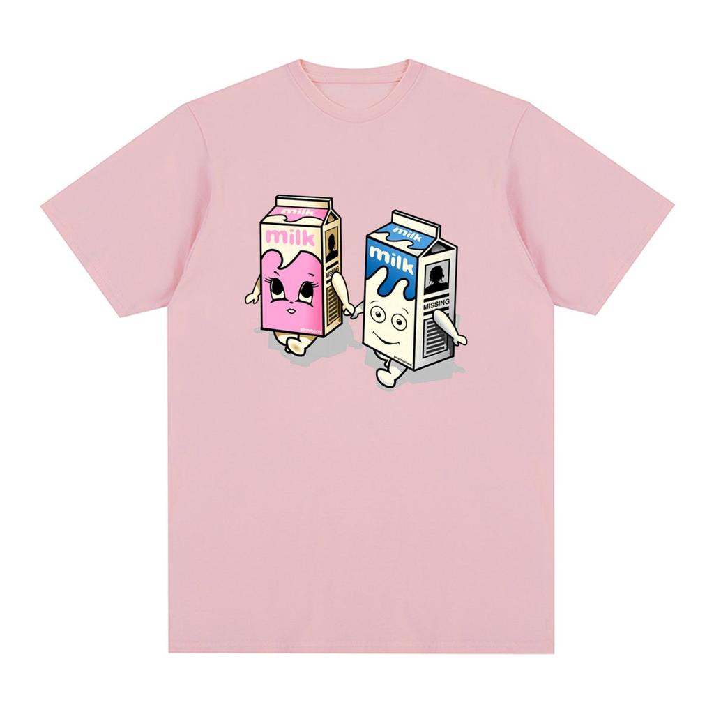 Milk Vintage T-shirt Funny Cotton Men T Shirt New Tee Tshirt Womens Tops