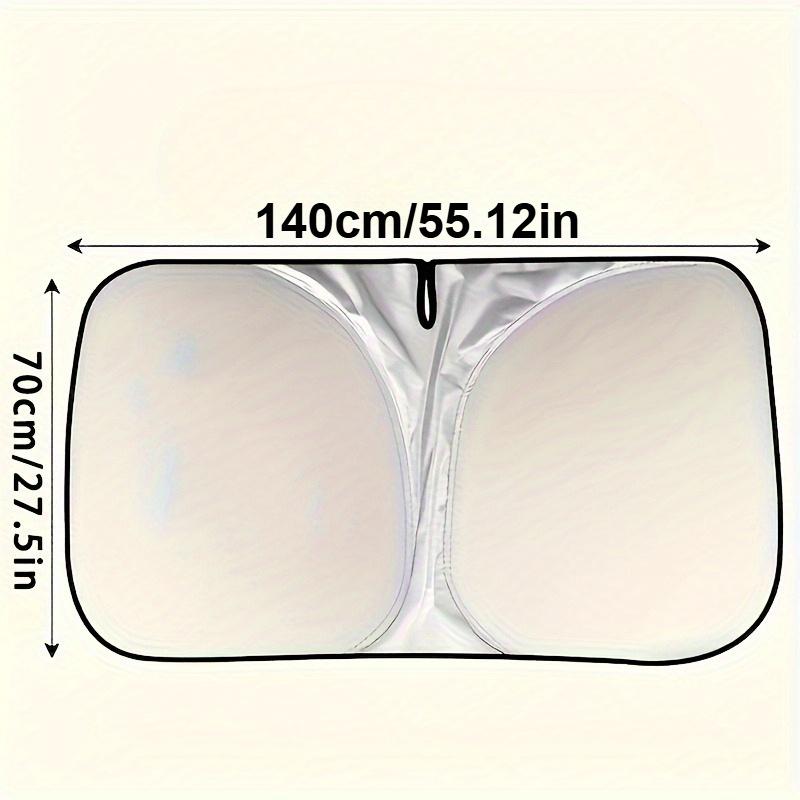 

Front Windshield Visor, Anti-Sun Heat Insulation Folding Shade, Titanium Silvery Thermal Cooling Baffle, Heat Release UV Protection, Summer Sunshade 53.12*27.5in