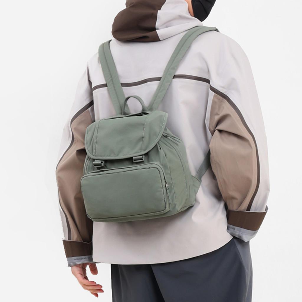 Japanischer Stil Gewaschenes Nylon Vintage Kleiner Rucksack für weibliche College-Studenten, Trendiger Lässiger Vielseitiger Mini-Wanderrucksack für Reisen