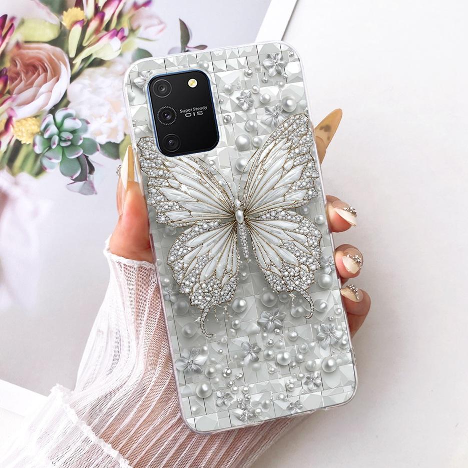 For Samsung Galaxy S10 Lite Case SM-G770F Luxury Butterfly Tree Painted Cover Soft Silicone Phone Case For Samsung S10 Lite Bags