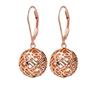 Hollow Rose Gold Heart Shape Drop Earrings Round Ball Silver Plating Girls Woman Long Tassel Drop Earrings Jewelry Gifts