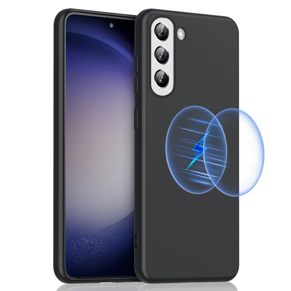 

Liquid Series for Samsung Galaxy S23 FE Compatible with MagSafe Phone Case Rubberized TPU Back Cover Black