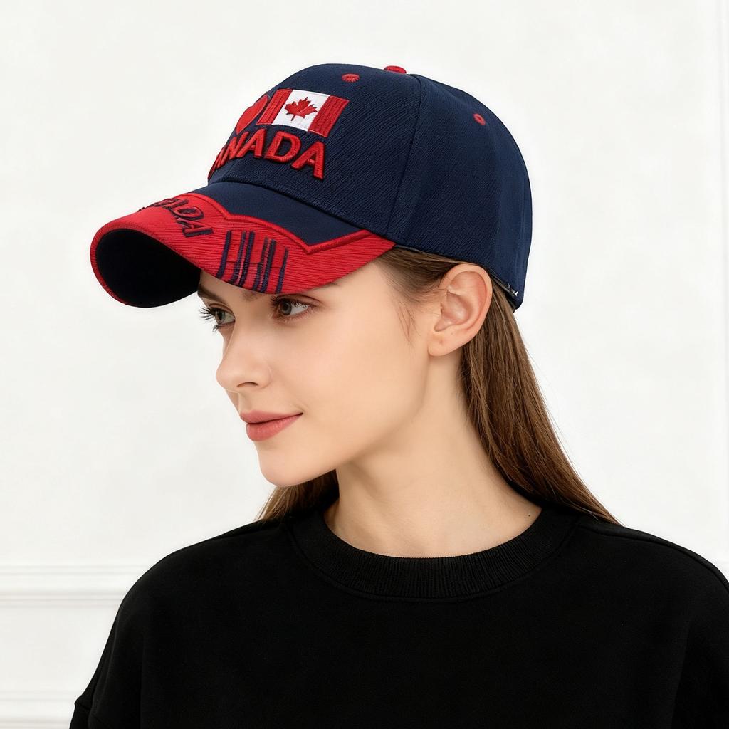 KANADA Alphabet Baseballkappe Damen Kanadische Flagge Kappe Herren Ahornblatt Bestickte Mütze Beliebt