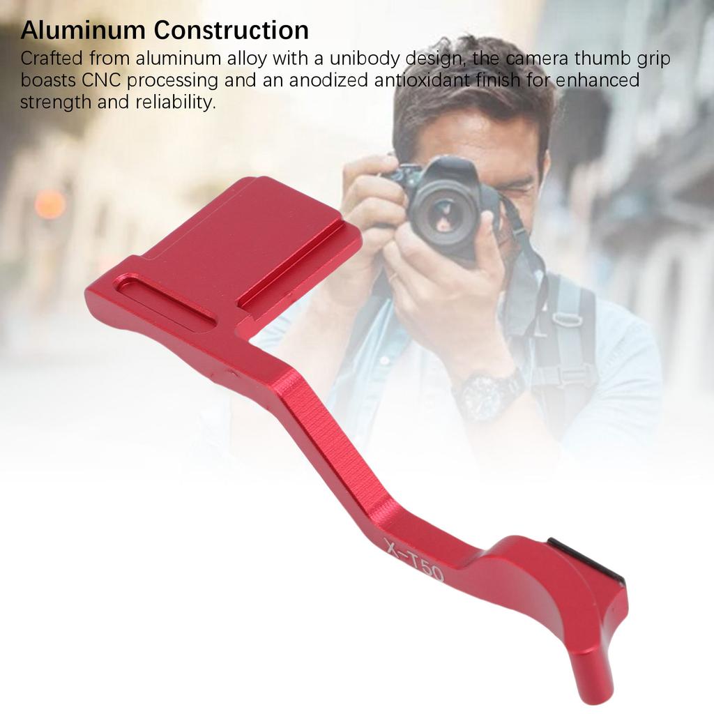 Camera Thumb Support Grip Hot Shoe Cover Camera Thumb Hand Grip Ergonomic  Fit Aluminum Alloy Anodized for Photography
