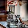 600ml Wooden Handle Hexagonal Glass Teapot with Tea Infsuer  Houshold Brewing Tea Pot Tea Ceremony Tea Maker Teaware