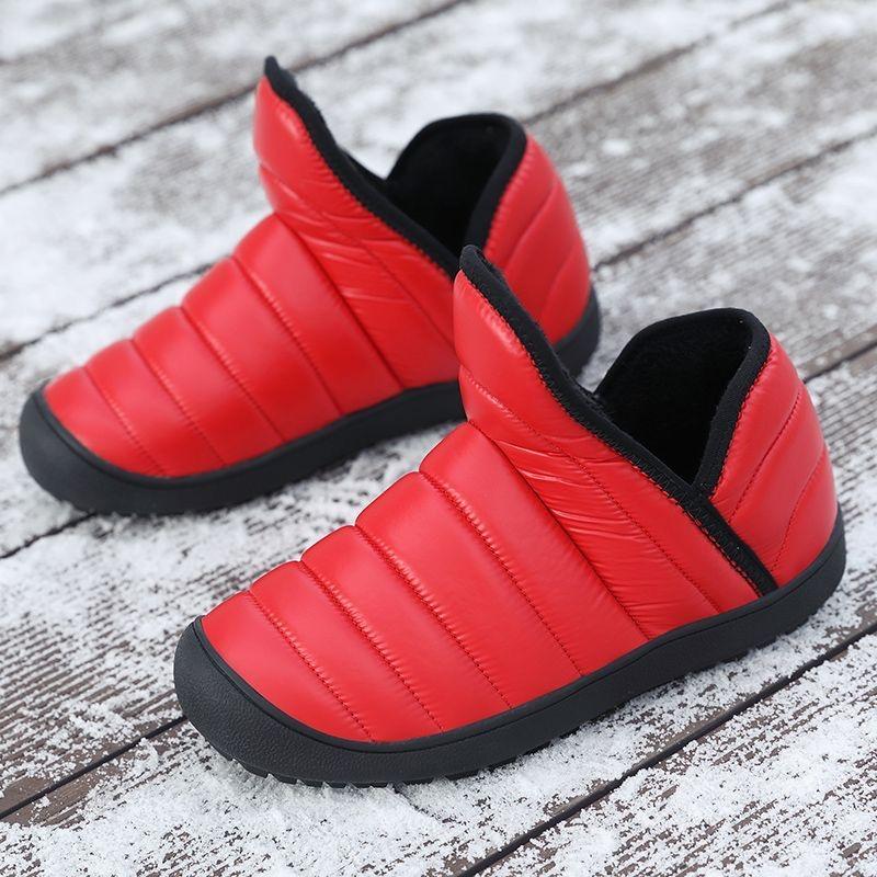Winter Men Waterproof Ankle Boots Lightweight Men Sneakers Snow Boots Outdoor Couple Warm Cotton Boots Keep Warm Sandproof Shoes