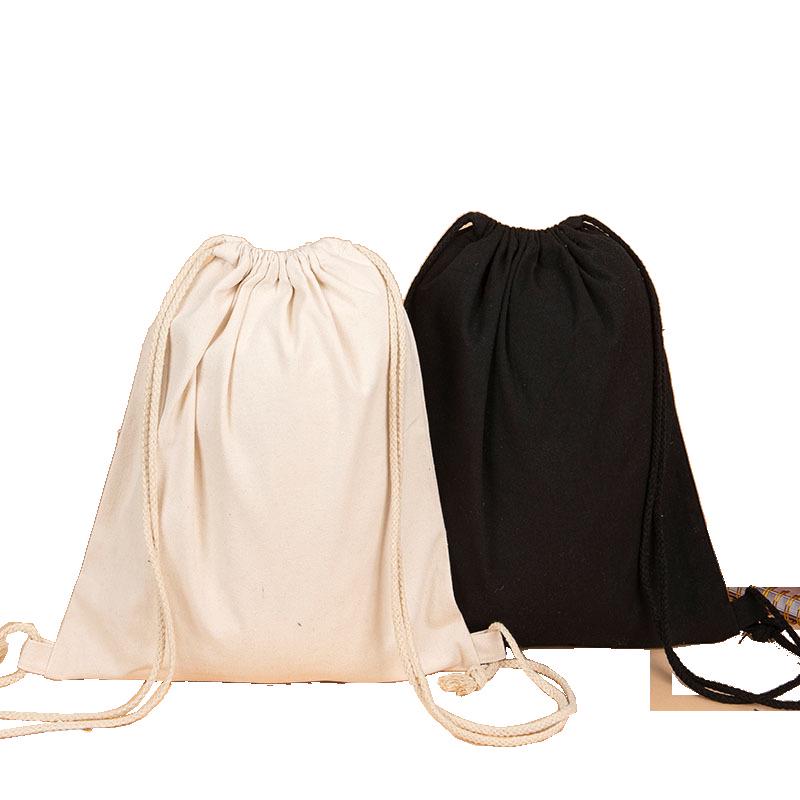 

All-Cotton Custom Canvas Bag: Convertible Drawstring Storage, Shopping Backpack & Crossbody Handheld.
