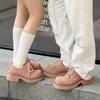 Derby shoes 2024 new Mickey big head shoes platform heightening round head fashion leather shoes 45233 pink-J