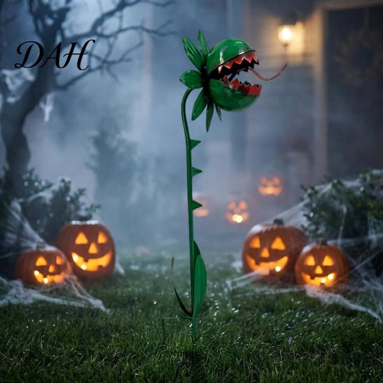 Durable Weather Resistant Sculptures Venus Flytrap Garden Stake, Metal Carnivorous Plant Yard Decor, Weird Gothic Halloween Outdoor Decorations