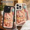 Phone Case: 2D Flat, Suitable for iPhone 18, 17, 16, 15, 14, 13Pro Protective Case, Pink Little Bear, Perfect Christmas and Halloween Holiday Gift